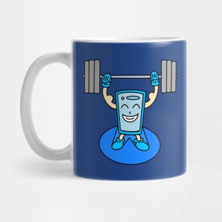 Cute cartoon weightlifting Mug